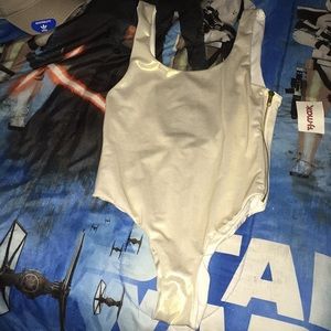 New bathing suit gold metallic